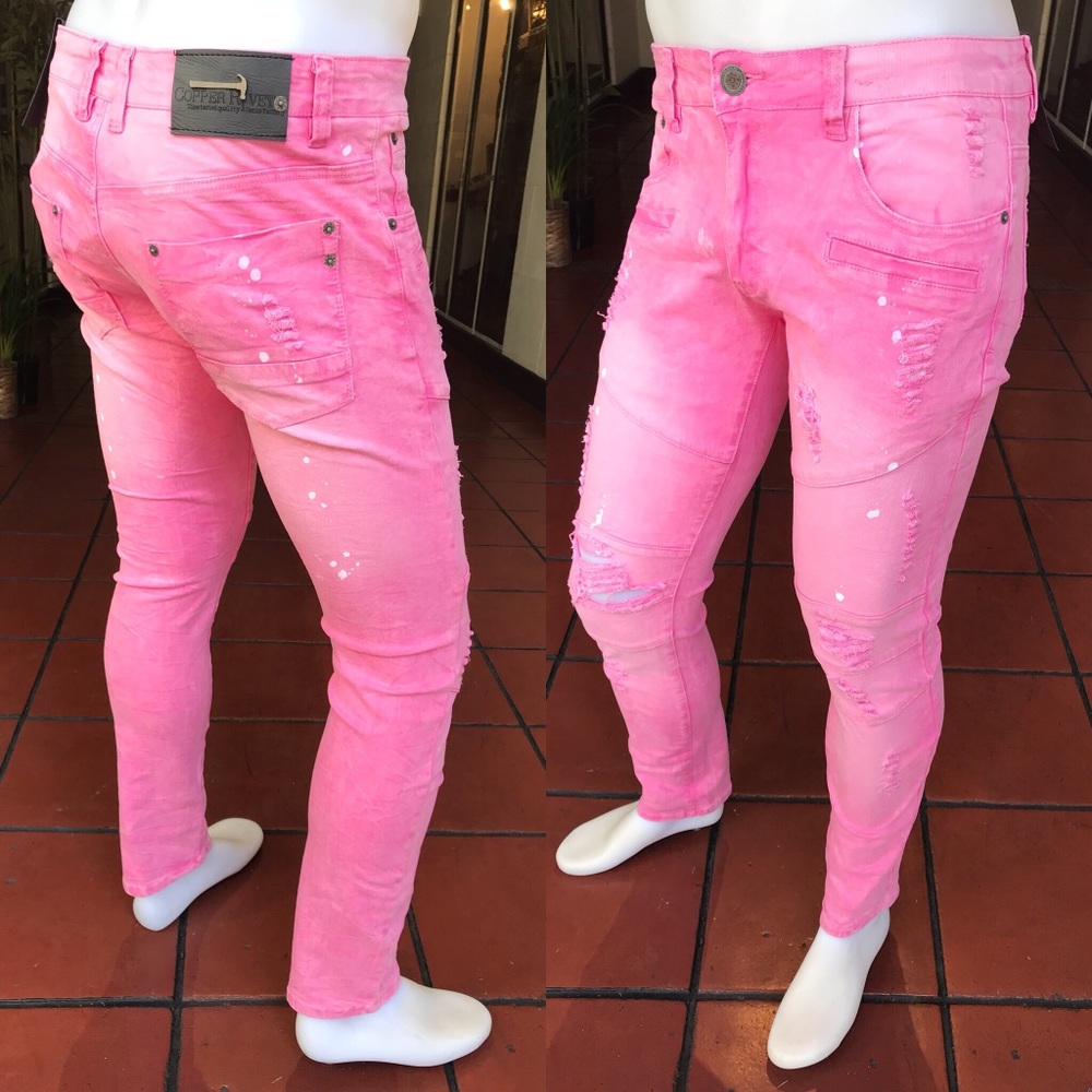 Men’s Skinny Pink Fashion Pants
